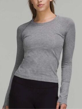 Lululemon Swiftly Tech 2.0 Long Sleeve Shirt, Race Length Tetra Stripe Size 10